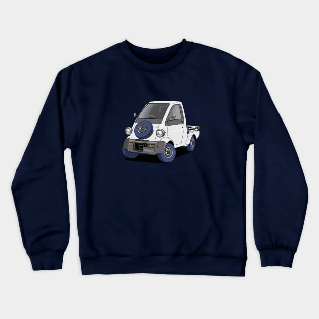 Daihatsu Midget 2 white kei car mini truck Crewneck Sweatshirt by Webazoot